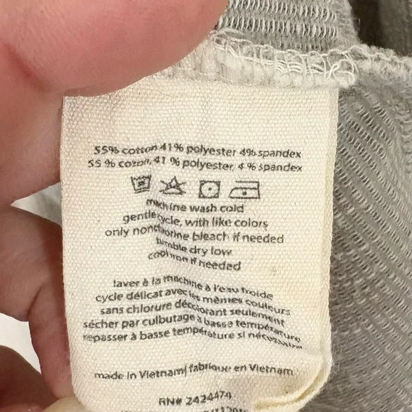 DONNI Anthropologie Open Front Ribbed Knit Cardigan Sweater Gray‎ Relaxed OSFA - Picture 12 of 15